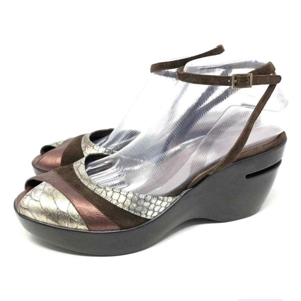 Cole Haan Nike Air Ankle Strap Wedge Sandal Size 9